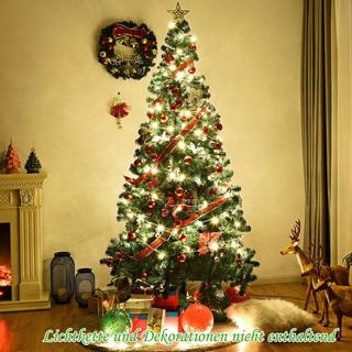 Northix Weihnachtsbaum Künstlicher Tannenbaum Christbaum mit Metallständer 150-240 cm Grün-210 cm  