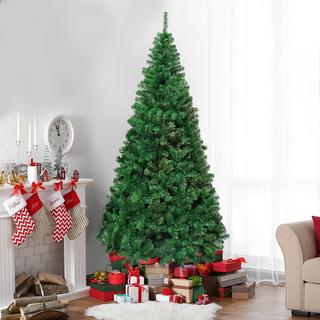 Northix Weihnachtsbaum Künstlicher Tannenbaum Christbaum mit Metallständer 150-240 cm Grün-210 cm  