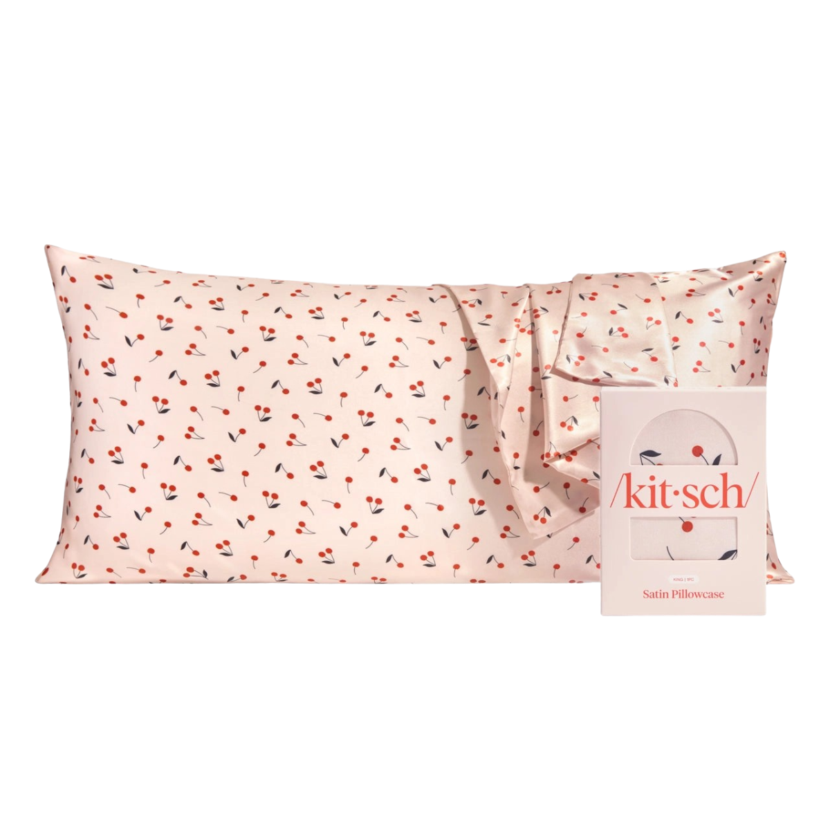 Kitsch Satin Kissenbezug King Rot  