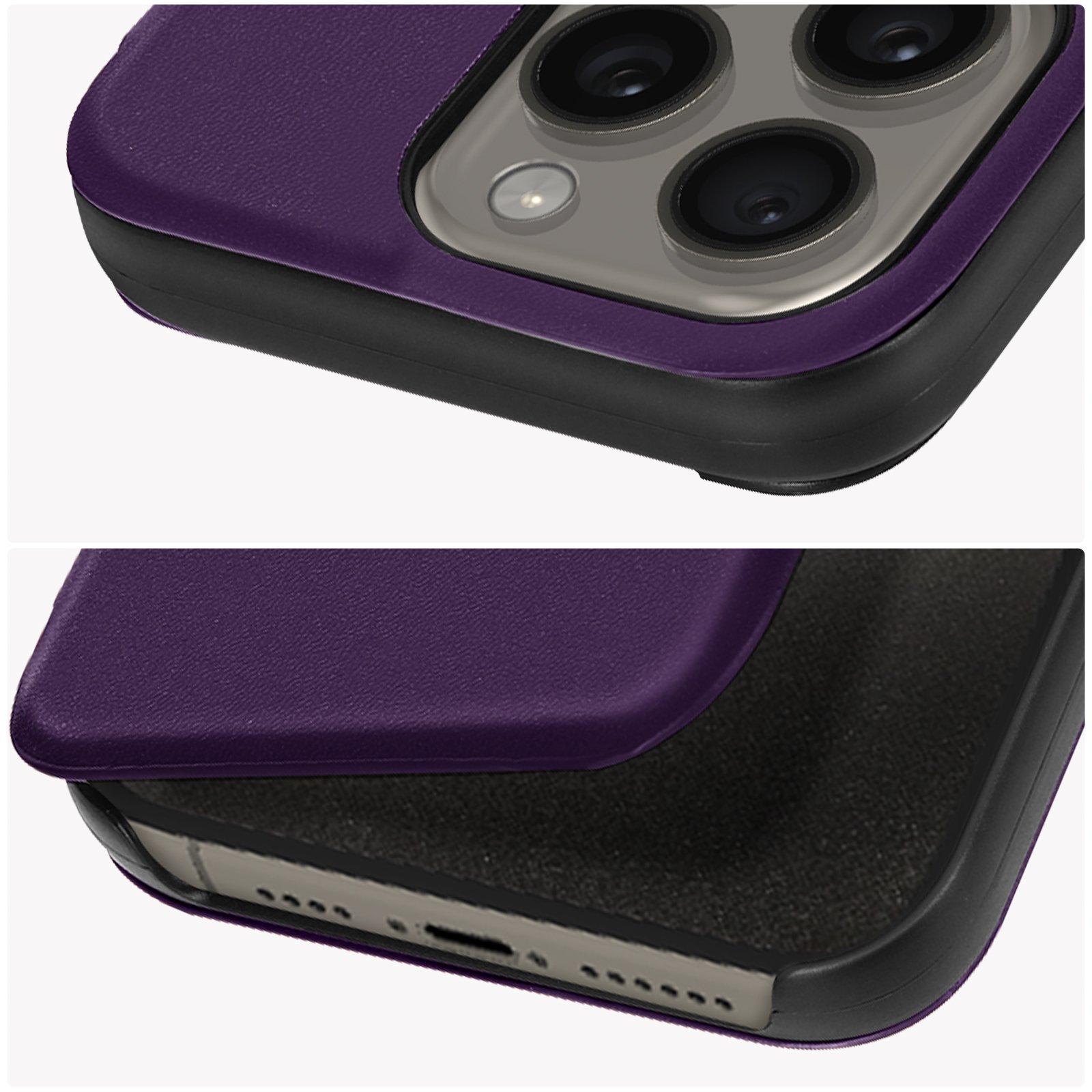 Avizar  Custodia folio iPhone 15 Pro viola 