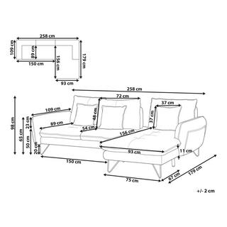 Beliani Ecksofa aus Chenillegewebe Modern SERSAN  