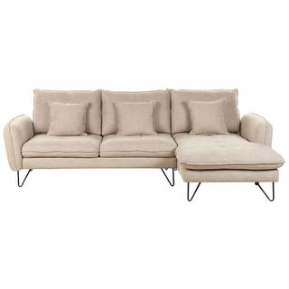 Beliani Ecksofa aus Chenillegewebe Modern SERSAN  