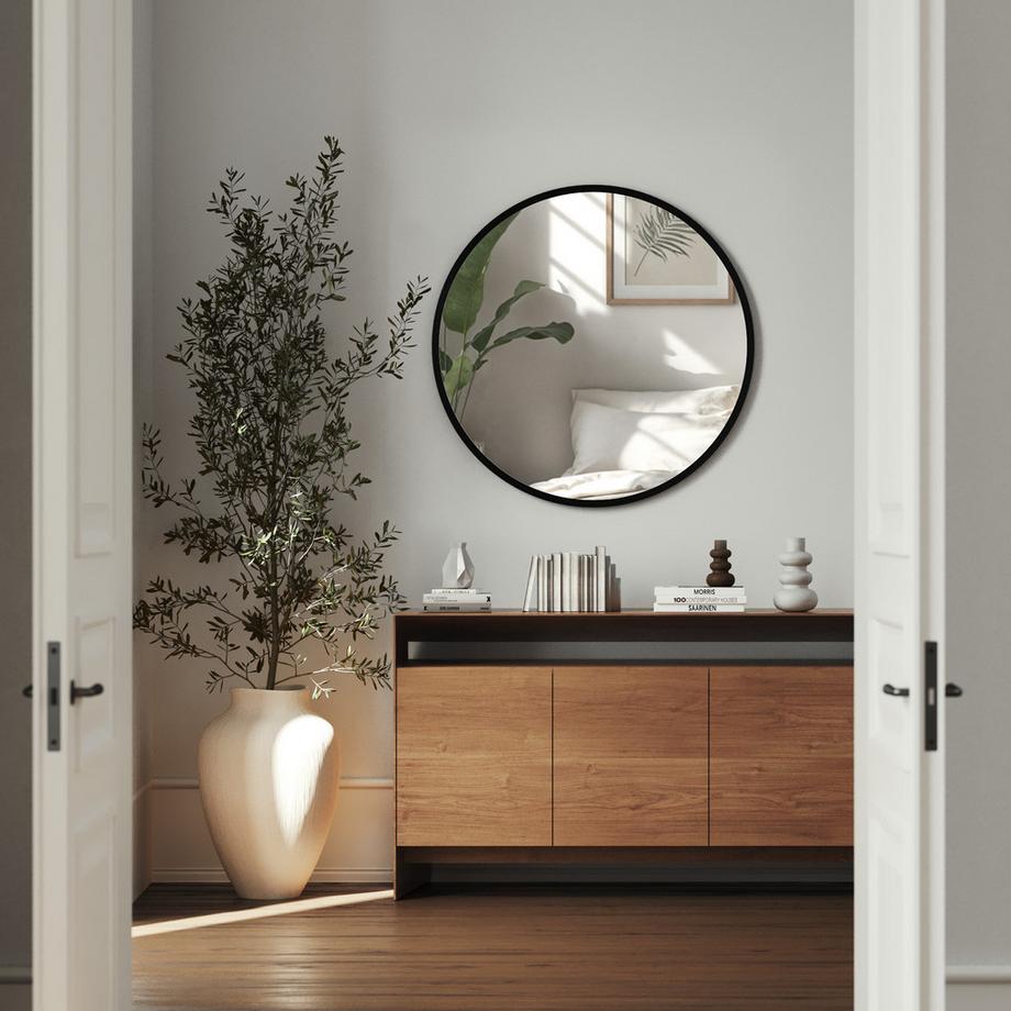 Tectake Miroir mural rond FIONA Ø 80 cm  