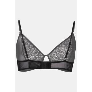 Ulla Popken Bralette pizzo leopardato e mesh  