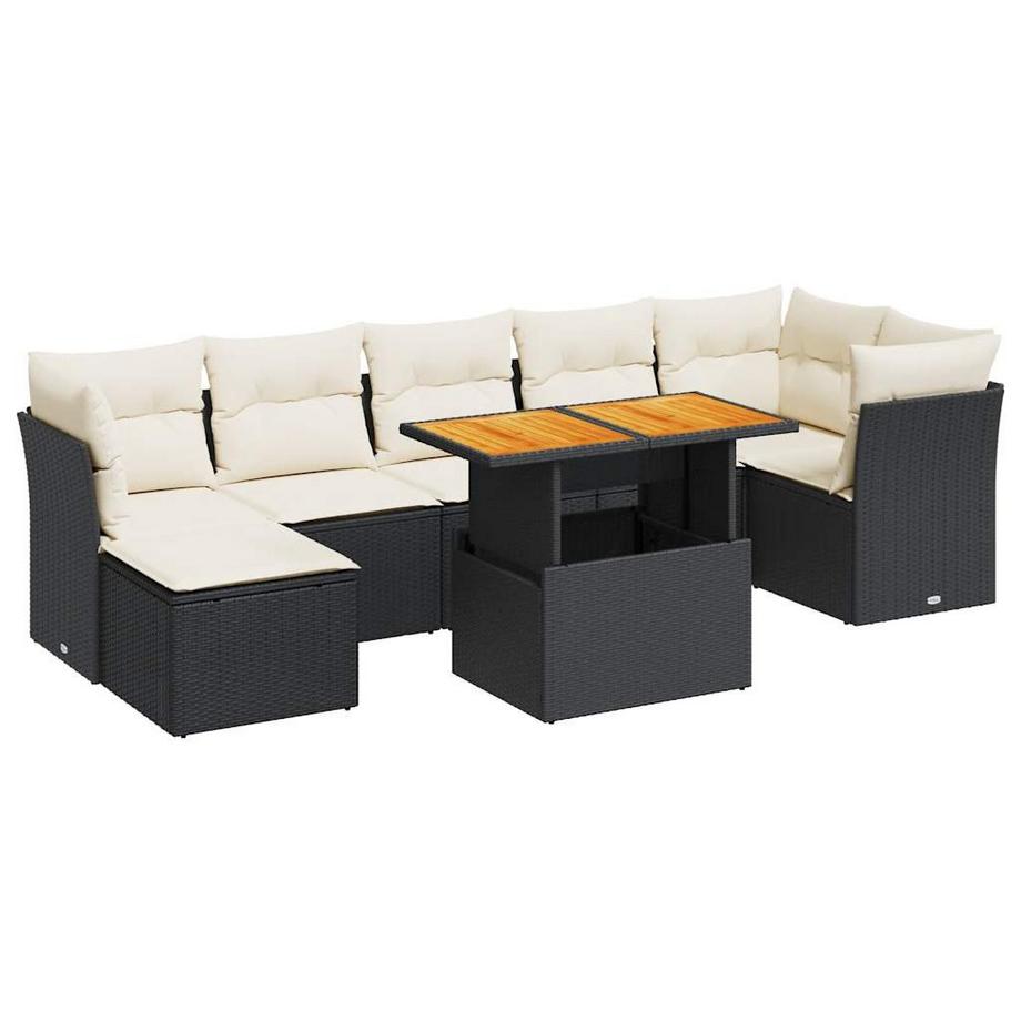 VidaXL set di divani da giardino Polirattan  