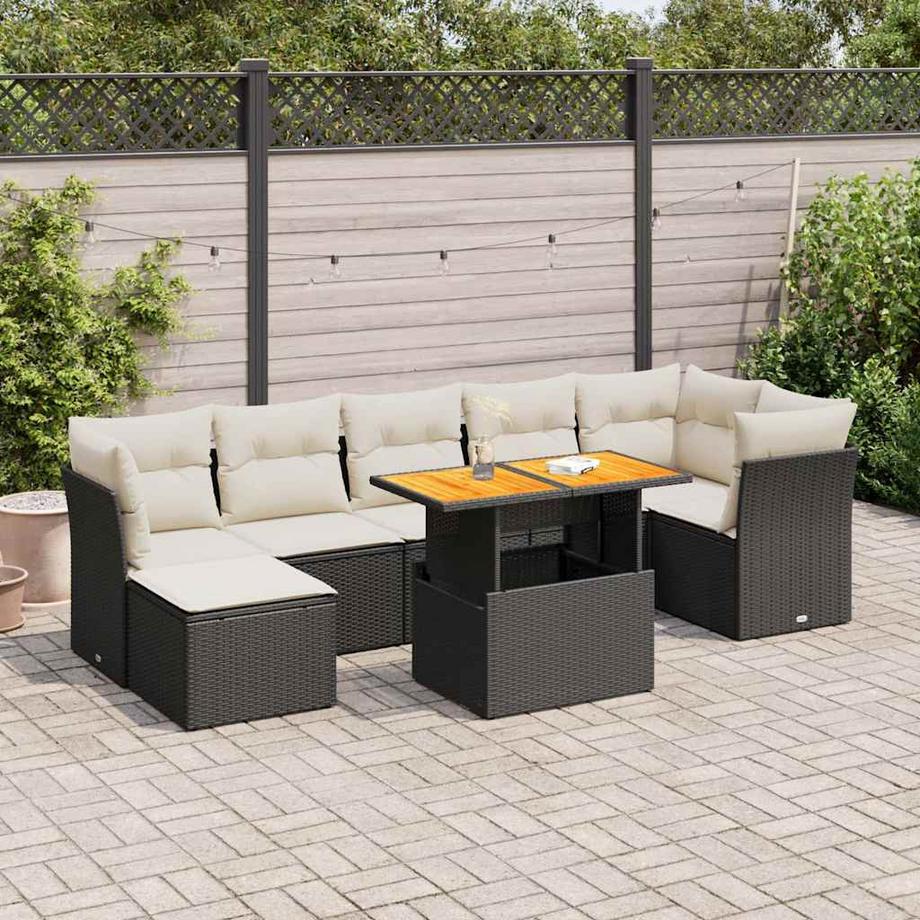 set di divani da giardino Polirattan