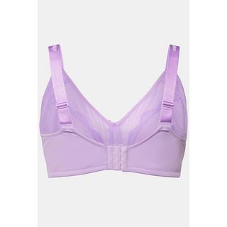 Ulla Popken  Reggiseno senza ferretto con mesh, pizzo e coppa B-E 