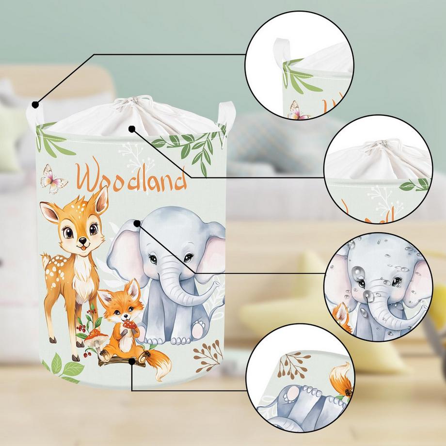 Alopini Baby-Wäschekorb Wäscheaufbewahrungskorb für das Kinderzimmer  