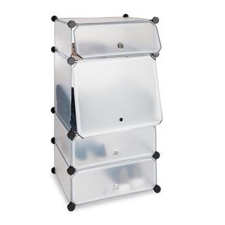 B2X Schuhregal aus Kunststoff mit 4 Fächern  