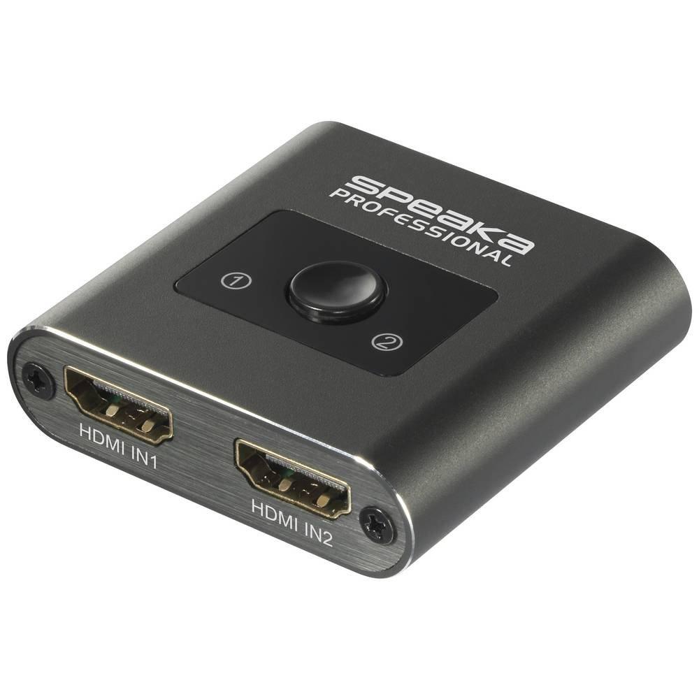 Image of Speaka Professional 8k 2-port Hdmi-umschalter Unisex Taubengrau