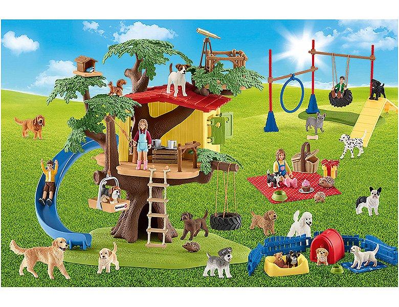 Schmidt  Puzzle Fröhliche Hunde inkl. Schleich-Figur (40Teile) 