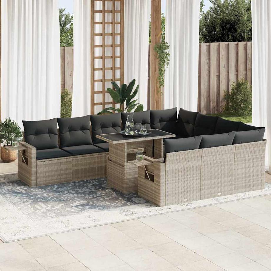 VidaXL Gartensofa set poly-rattan  