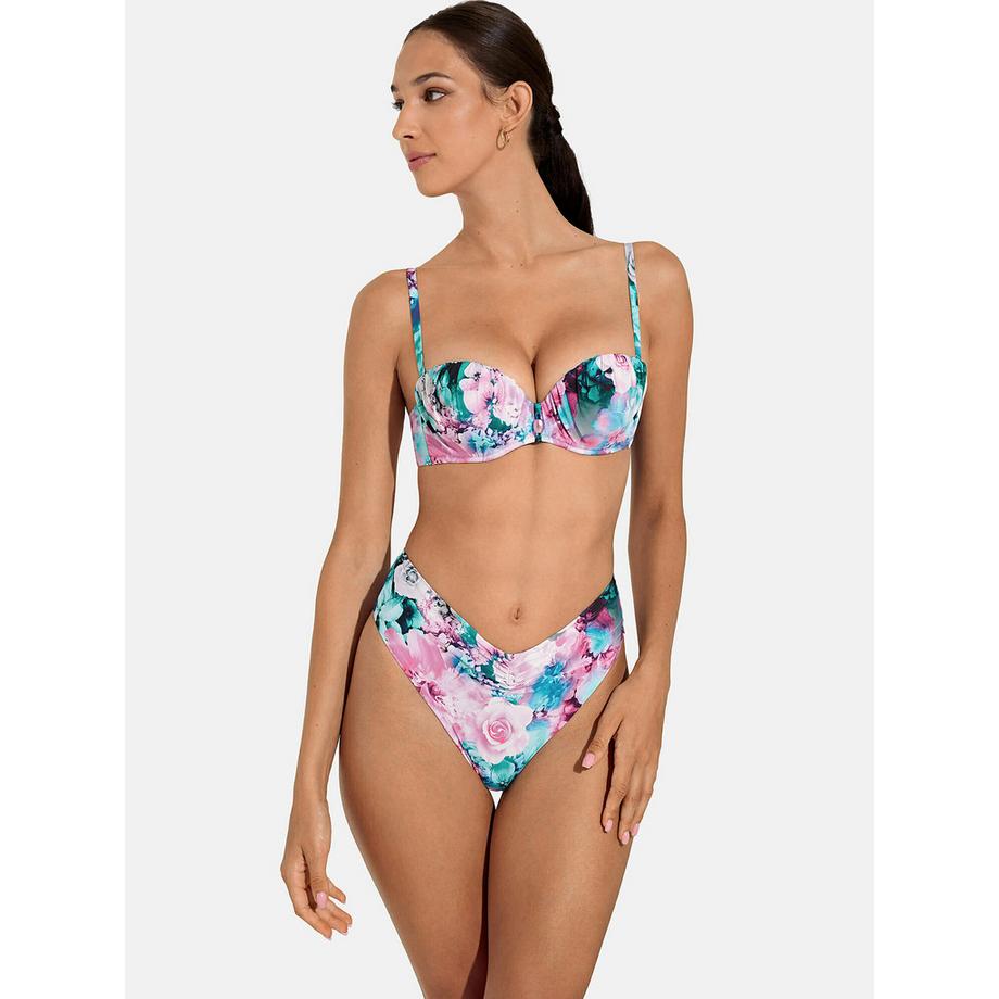 Lisca Japan Brasilianische High-Cut Blumen Bikinihose  