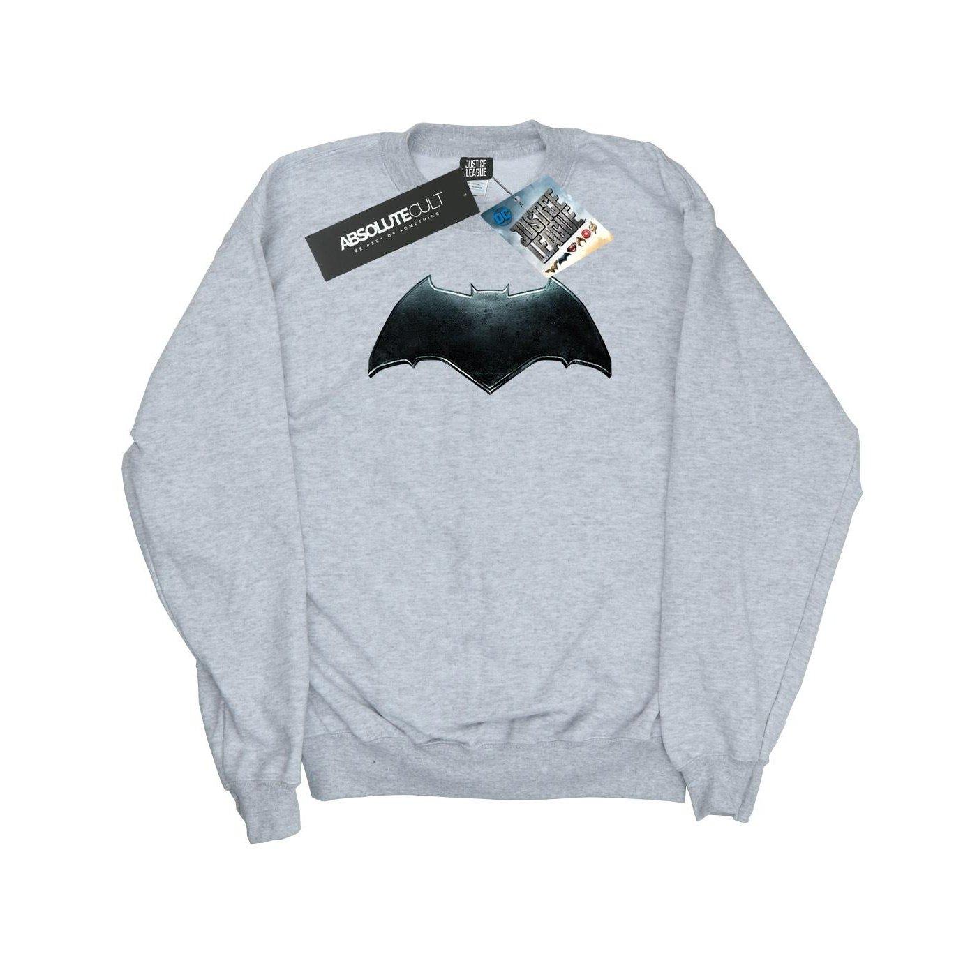 Image of Justice League Movie Batman Emblem Sweatshirt Damen Grau L