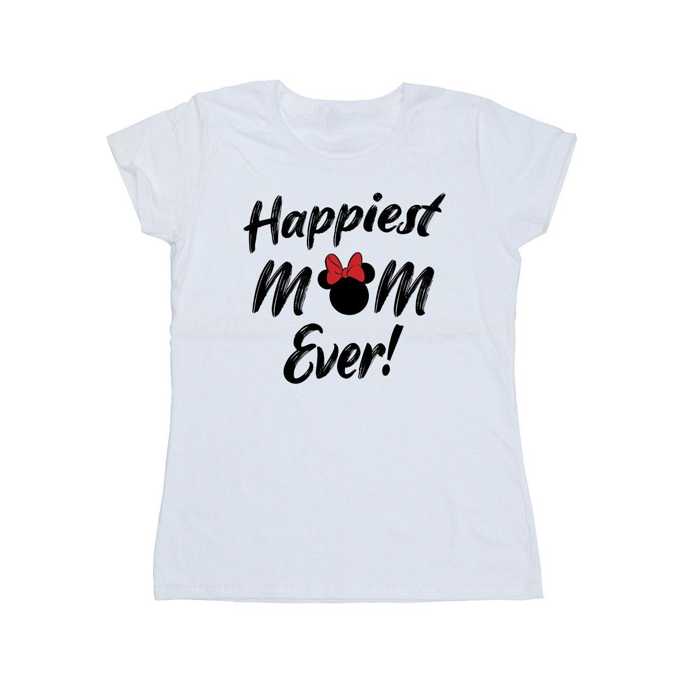 Image of Minnie Mouse Happiest Mom Ever Tshirt Damen Weiss XXL