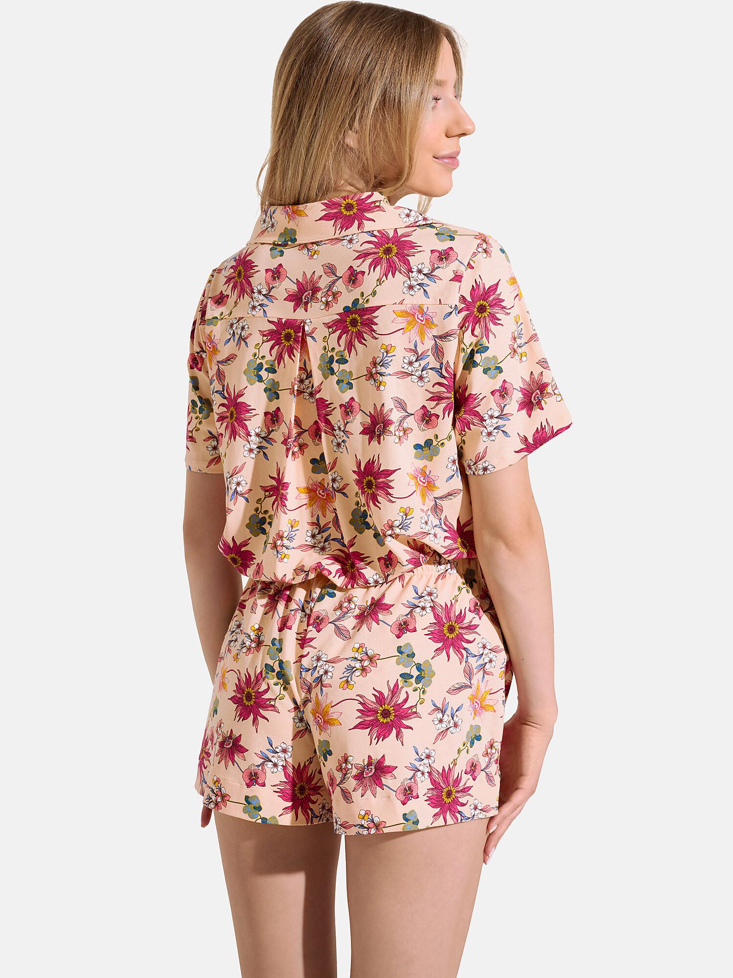 Lisca  Pyjama short chemise manches courtes Flowers 