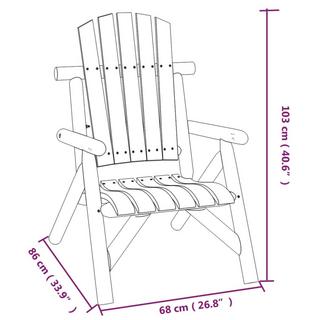 VidaXL sedia da giardino Legno  