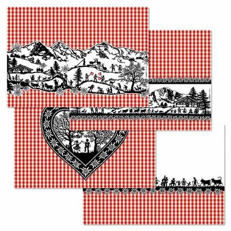 trendform Sets de table en papier SWISS TRADITION 5 4 x 12 feuilles  