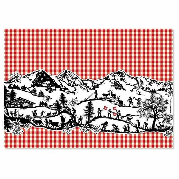 trendform Sets de table en papier SWISS TRADITION 5 4 x 12 feuilles  