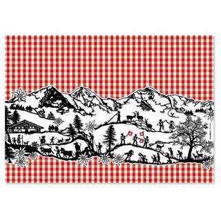 trendform Sets de table en papier SWISS TRADITION 5 4 x 12 feuilles  