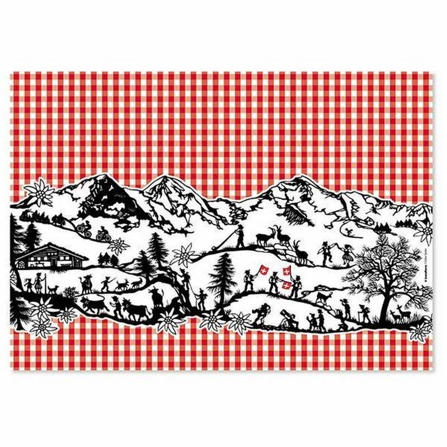 trendform Papiertischset SWISS TRADITION 5 4 Sujets à 12 Blatt  