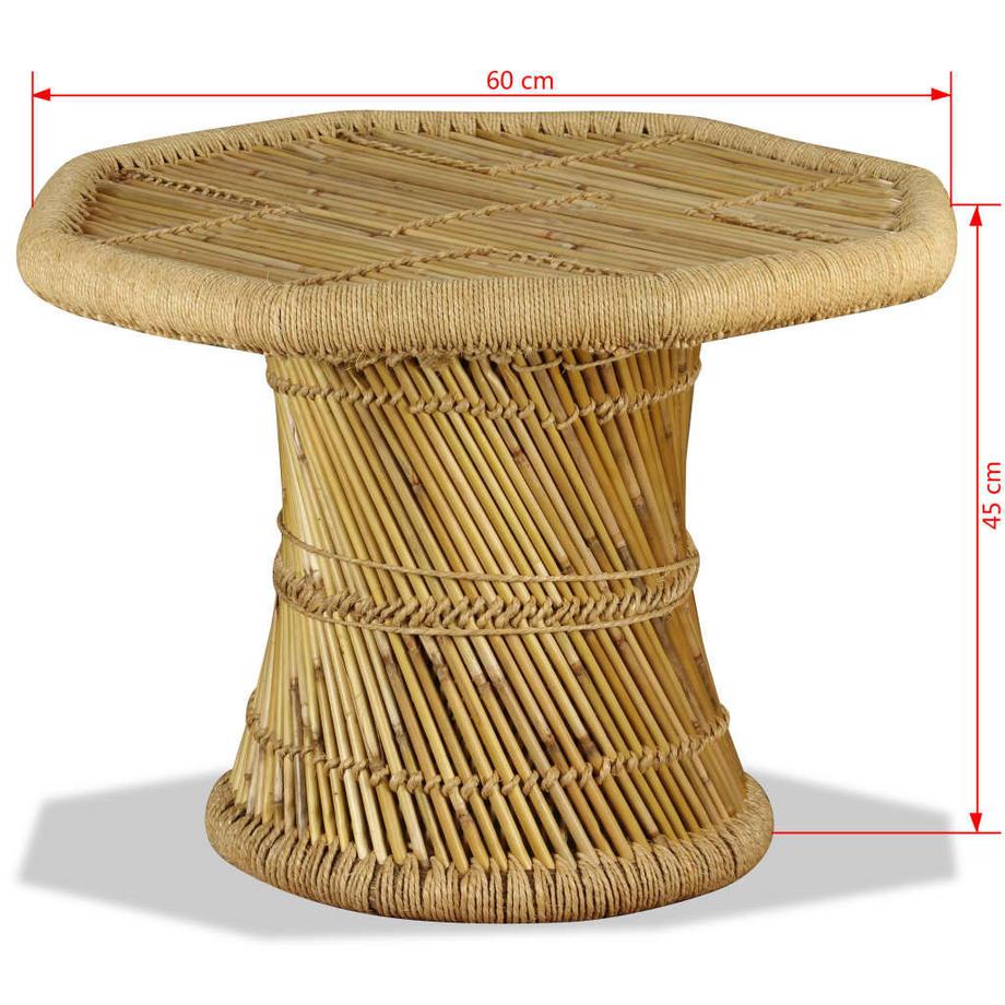 VidaXL Table basse bambou  