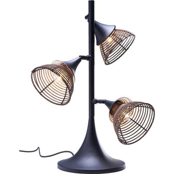 KARE Design Lampada da tavolo in rattan Tre  