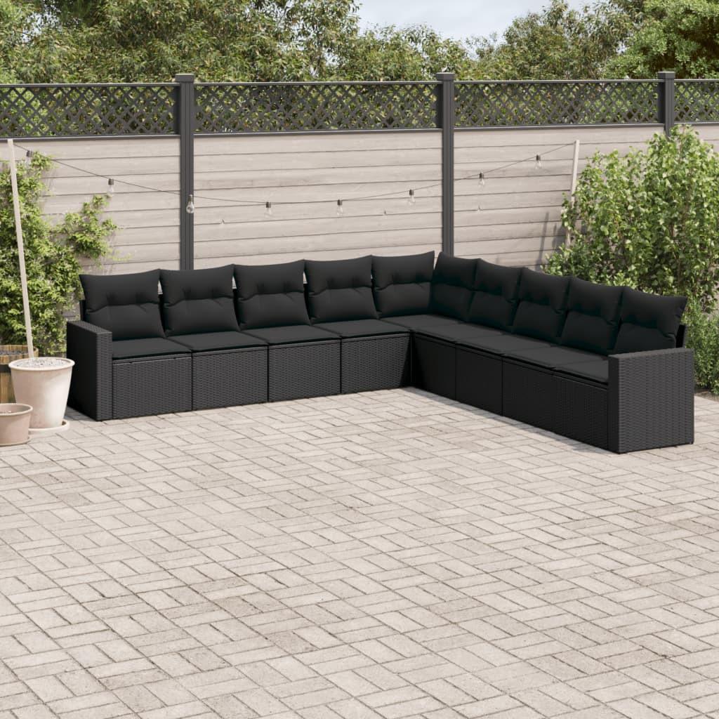 VidaXL set divano da giardino Polirattan  