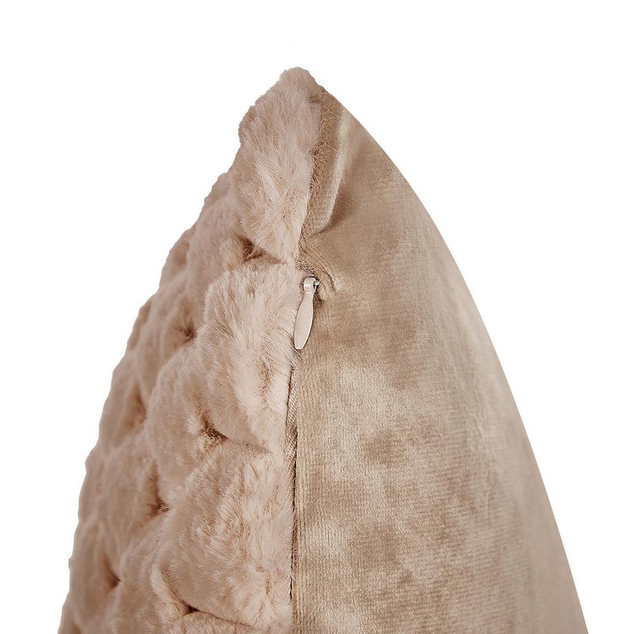 Beliani Lot de 2 coussins décoratifs en Fourrure synthétique  PURSLANE  