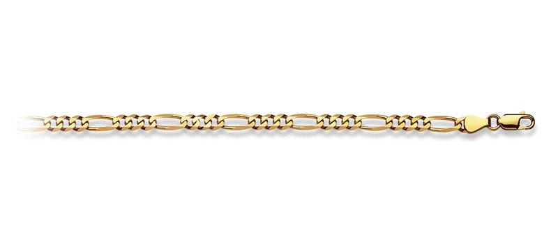 Image of Collier Figaro Gelbgold 750, 4.5mm, 55cm Unisex Gelbgold 55 CM