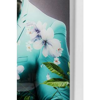 KARE Design Tableau en verre Mister Gorilla bleu 60x90  