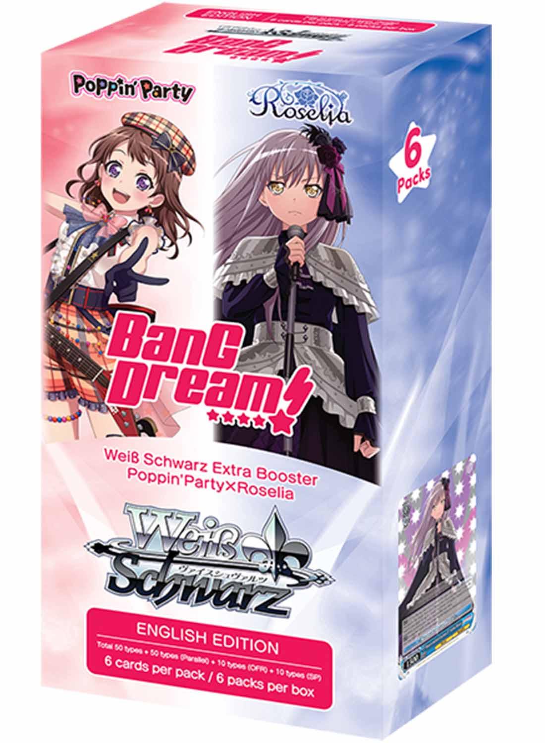 Bushiroad  BanG Dream! Poppin Party x Roselia Extra Booster Display - Weiss Schwarz TCG - EN 