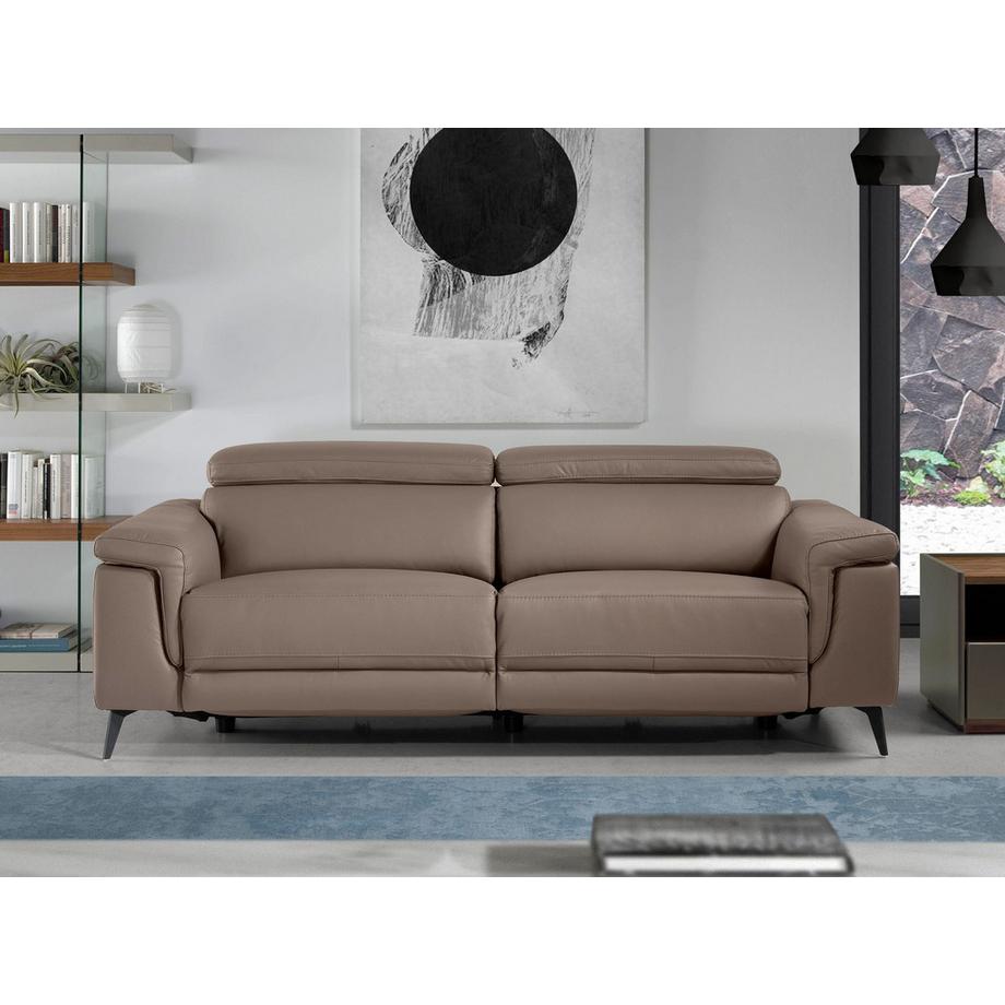 ANGEL CERDA Canapé 3 places en cuir vison  