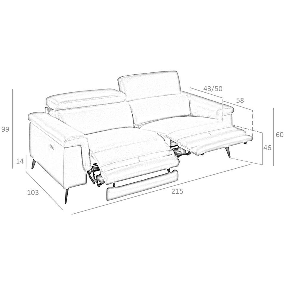 ANGEL CERDA 3-Sitzer-Sofa aus Rindsleder  