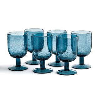 La Redoute Intérieurs  Lot de 6 verres à pied verre bullé 