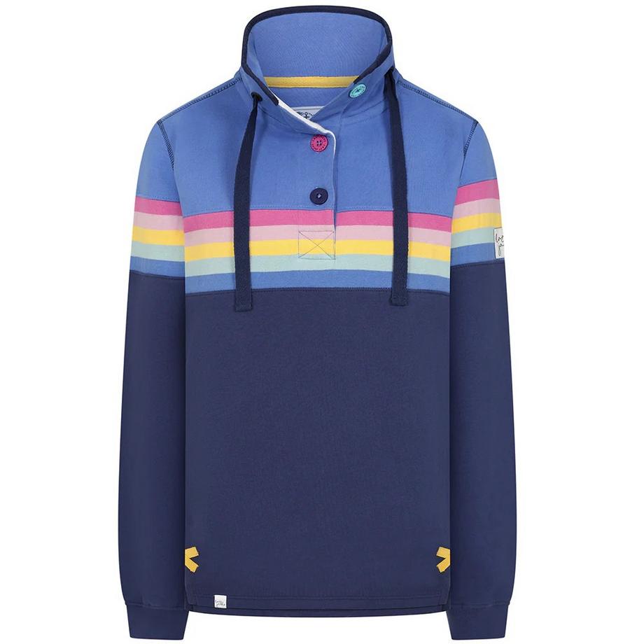 Sweatshirt  , Knopfhals