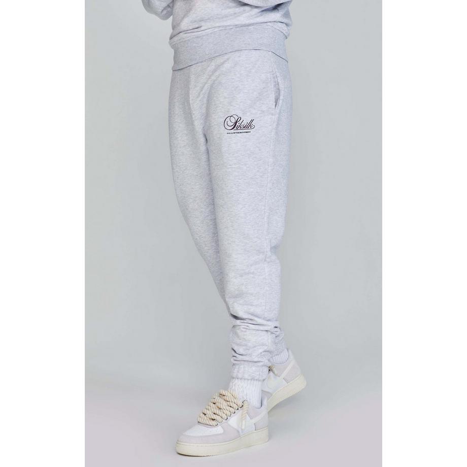 Sik Silk Logo Joggers Snow Marl  