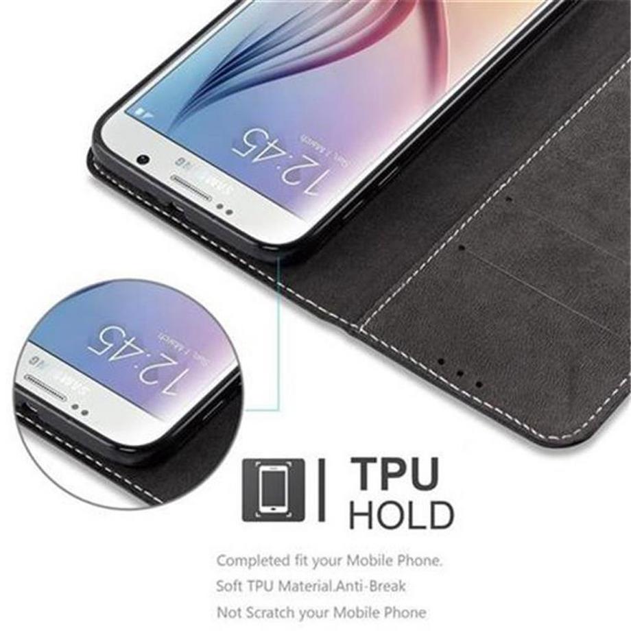 Cadorabo  Housse compatible avec Samsung Galaxy S6 - Coque de protection avec fermeture magnétique, fonction de support et compartiment pour carte 