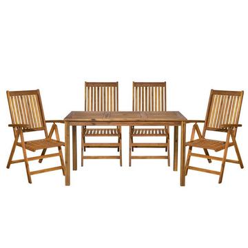 Dinette da giardino acacia 135x80 (5 pezzi)