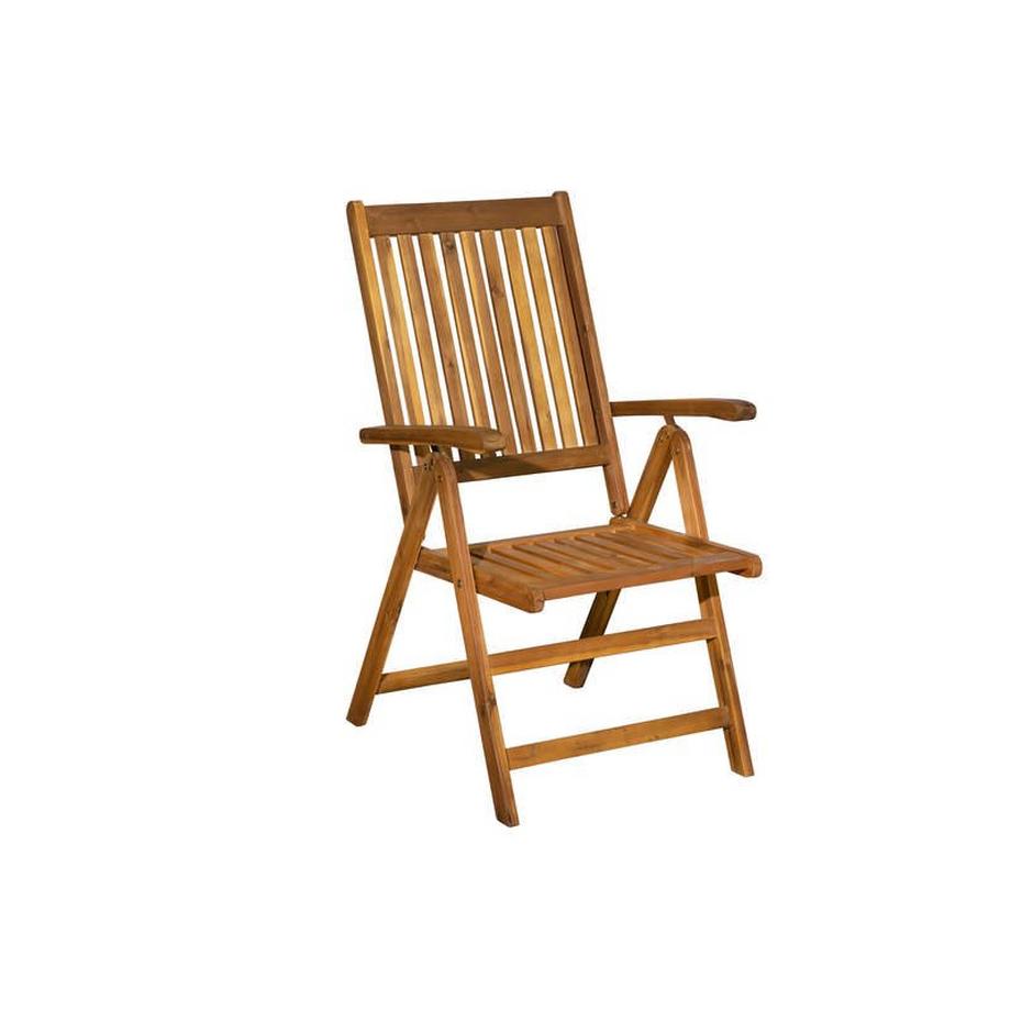 mutoni Salon de jardin acacia 135x80 (5 pièces)  