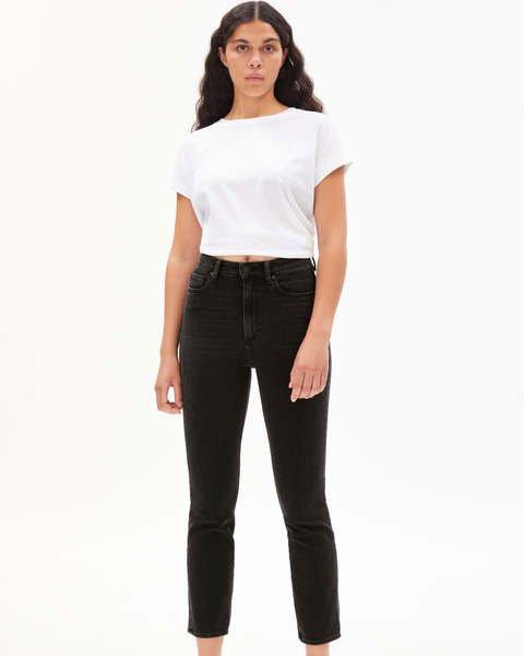 ARMEDANGELS  Lejaa Breezy Black - High Waist Jeans Damen 