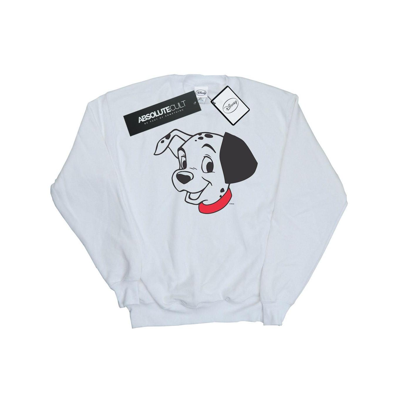Image of 101 Dalmatians Dalmatian Head Sweatshirt Damen Weiss S