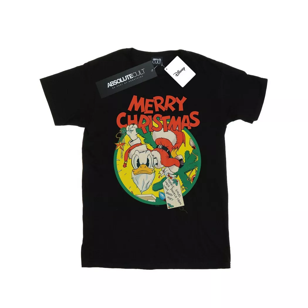 Disney - Merry Christmas TShirt, für Damen, Schwarz, Größe XL