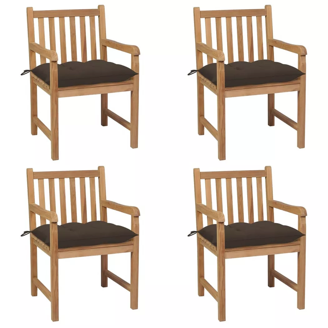 VidaXL - Chaise de jardin bois, One Size, Beige