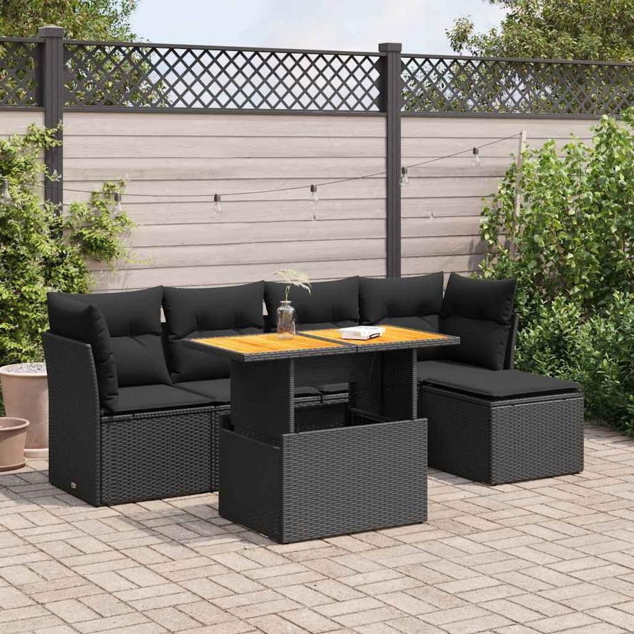 VidaXL set di divani da giardino Polirattan  