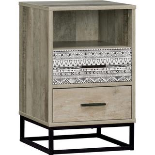 mutoni Comodino Scandi Retro grigio naturale 39x38x62  