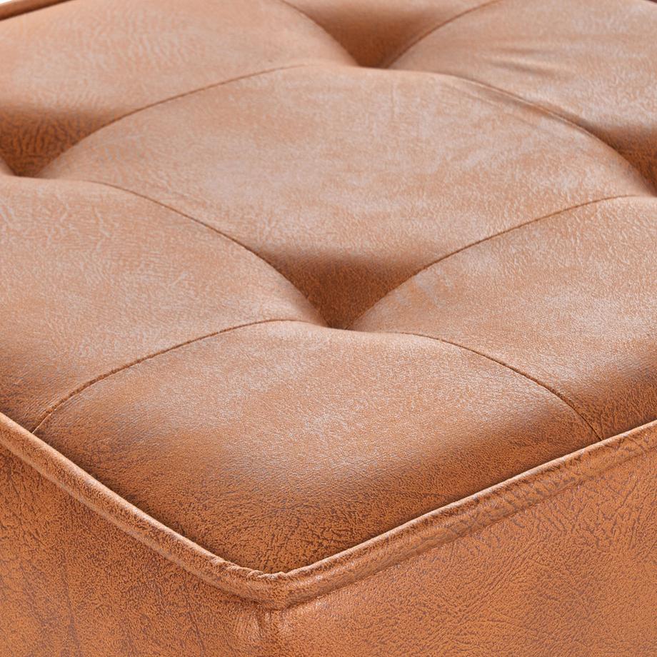 Beliani Repose-pied en Cuir PU Industriel MURDO  