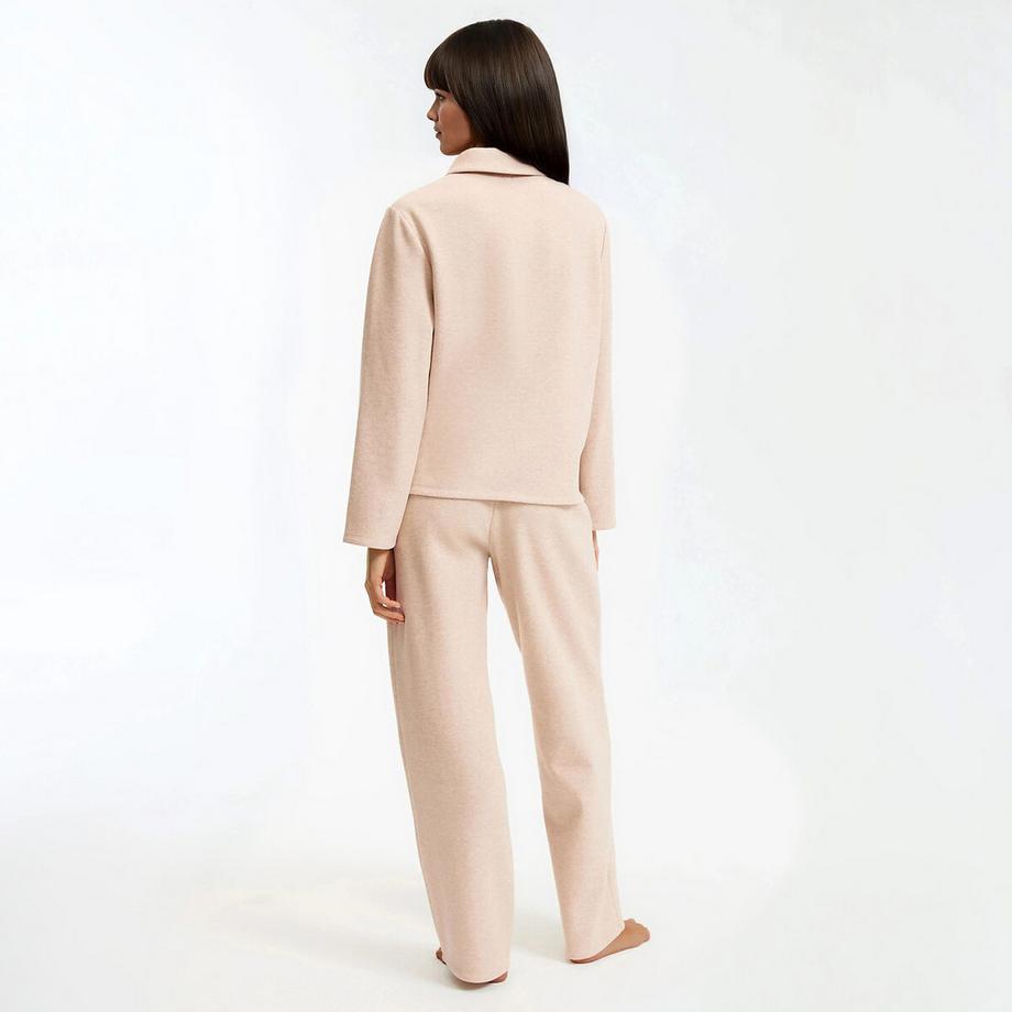 La Redoute Collections Molton Pyjama mit Polokragen  