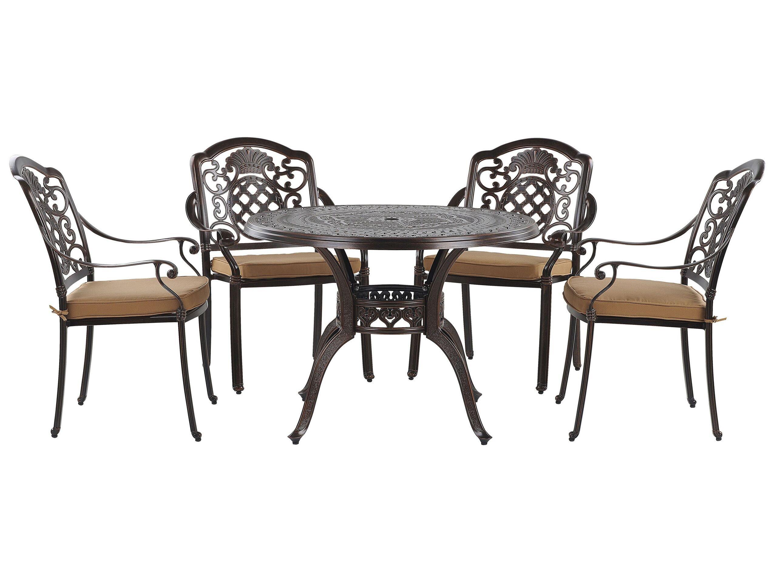 Image of Gartentisch Set aus Aluminium Retro SALENTO Gartentisch Set aus Aluminium Retro SALENTO