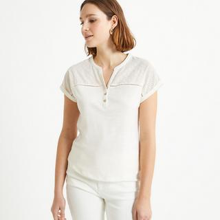 La Redoute Collections  T-Shirt mit Henley-Ausschnitt 